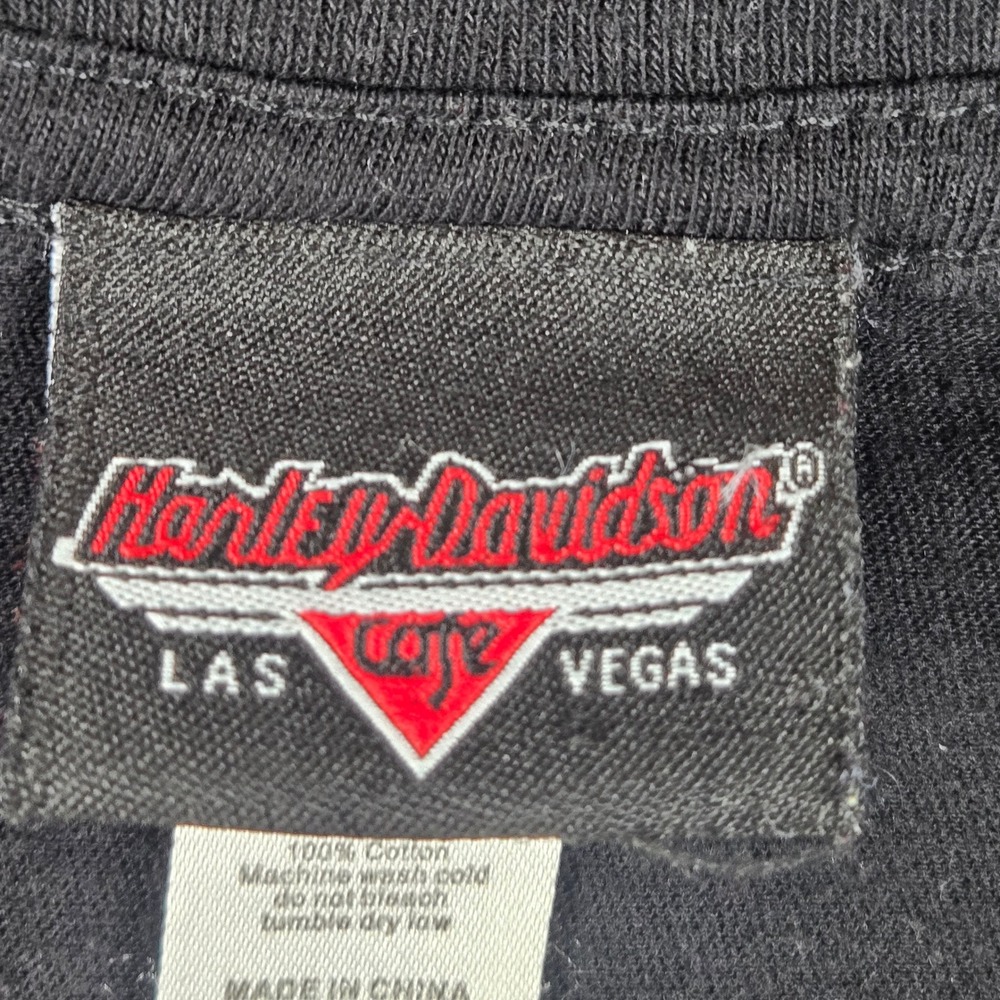 Harley Davidson Graphic T-Shirt Women L Black Live Hard Ride Easy Tee (T4) - Picture 2 of 8